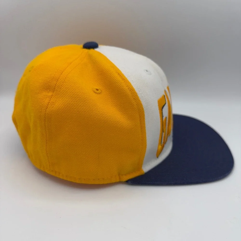 Vintage LA Galaxy Adidas Snapback Hat MLS Two‎ Toned Flat Brim OS Y2K Logo Slant